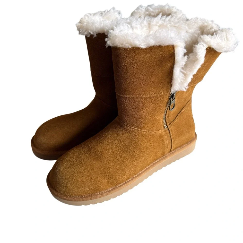 Koolaburra by UGG Women's Aribel Size 11 Short Chestnut Winter Boots 1115156‎